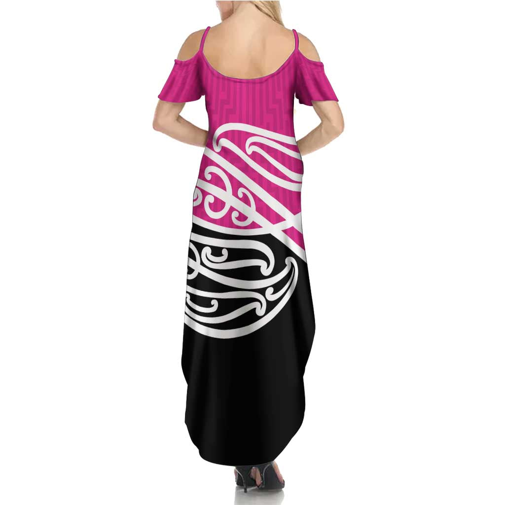 All Pink New Zealand Kowhai Ngutukak Summer Maxi Dress - Polynesian Pride