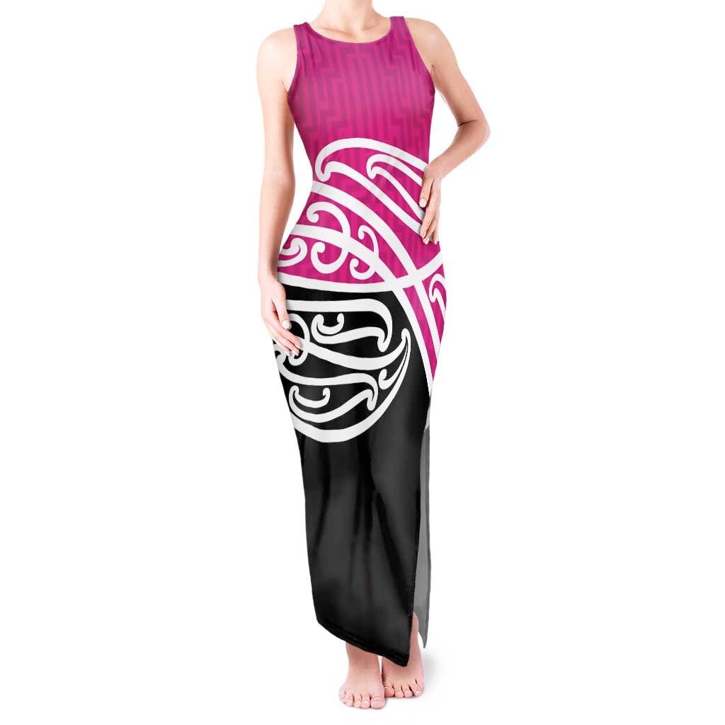 All Pink New Zealand Kowhai Ngutukak Tank Maxi Dress - Polynesian Pride