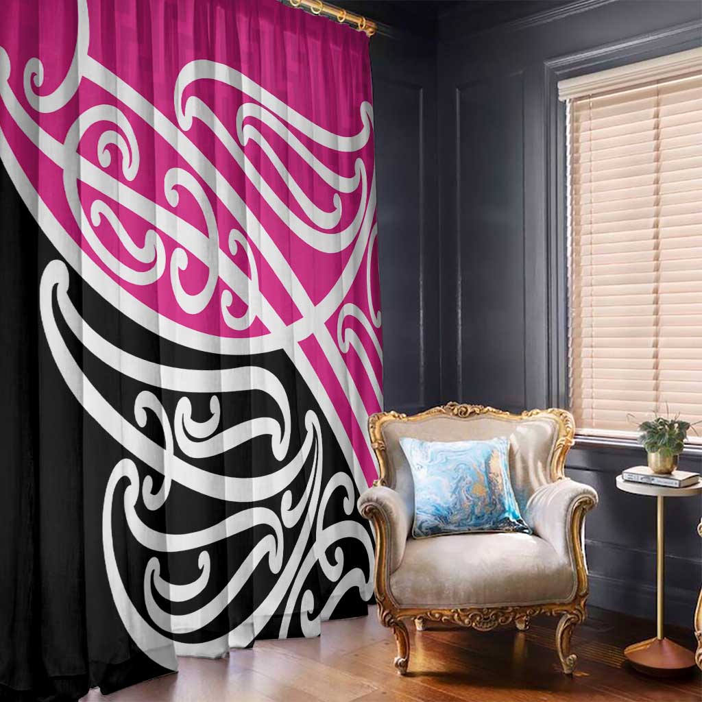 All Pink New Zealand Kowhai Ngutukak Window Curtain - Polynesian Pride