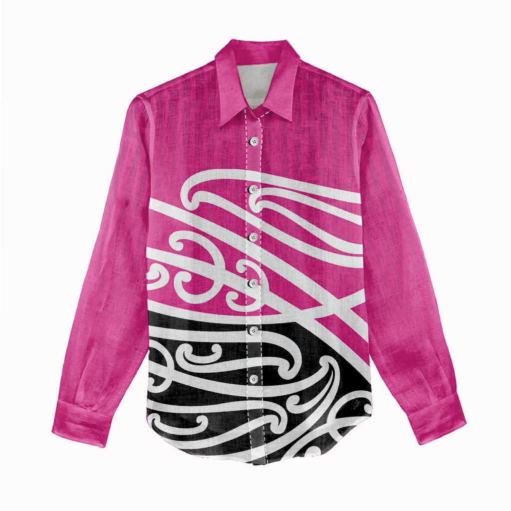 All Pink New Zealand Kowhai Ngutukak Women Casual Shirt LT9 - Polynesian Pride