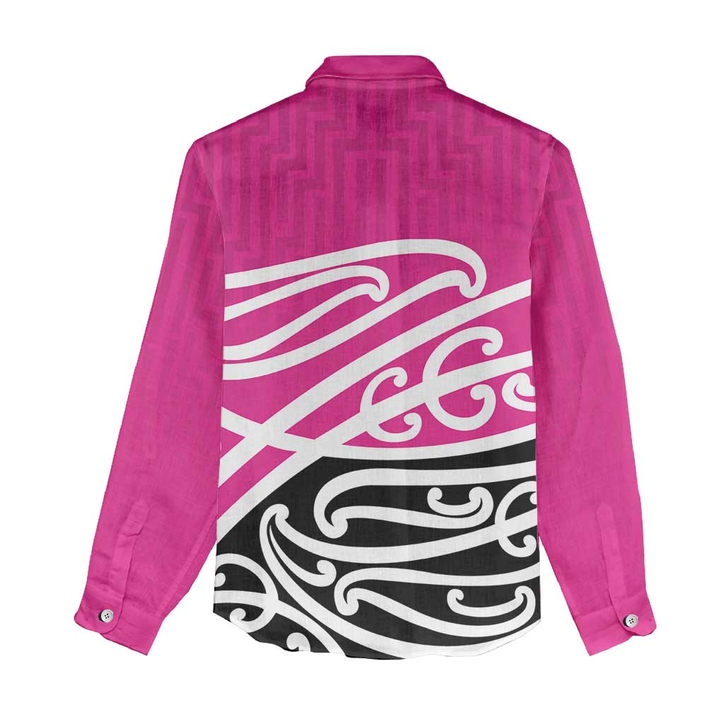 All Pink New Zealand Kowhai Ngutukak Women Casual Shirt LT9 - Polynesian Pride