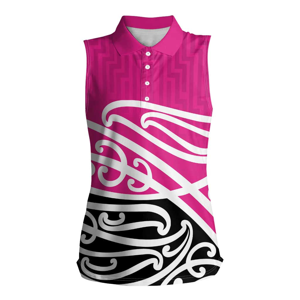 All Pink New Zealand Kowhai Ngutukak Women Sleeveless Polo Shirt - Polynesian Pride
