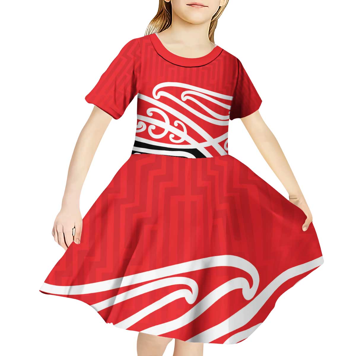 All Red New Zealand Kowhai Ngutukak Kid Short Sleeve Dress - Polynesian Pride
