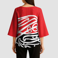 All Red New Zealand Kowhai Ngutukak Kimono Sleeve Blouse - Polynesian Pride