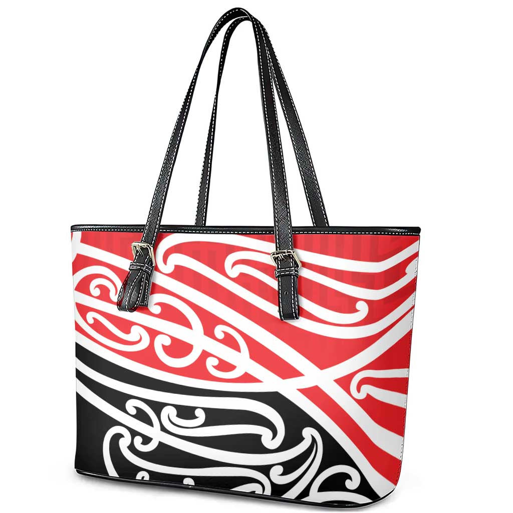 All Red New Zealand Kowhai Ngutukak Leather Tote Bag - Polynesian Pride