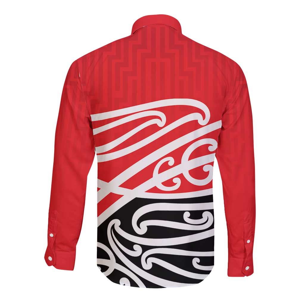 All Red New Zealand Kowhai Ngutukak Long Sleeve Button Shirt - Polynesian Pride