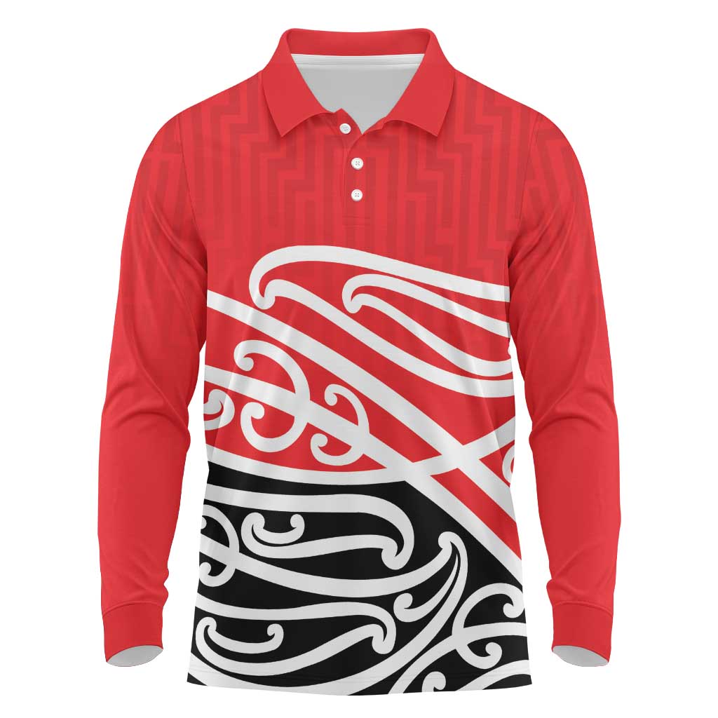 All Red New Zealand Kowhai Ngutukak Long Sleeve Polo Shirt - Polynesian Pride