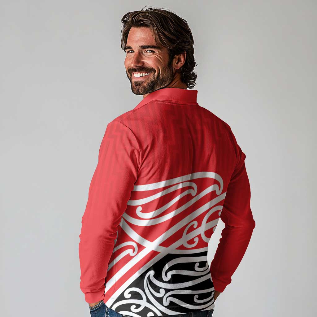 All Red New Zealand Kowhai Ngutukak Long Sleeve Polo Shirt - Polynesian Pride