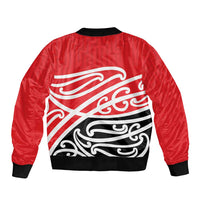 All Red New Zealand Kowhai Ngutukak Sleeve Zip Bomber Jacket - Polynesian Pride