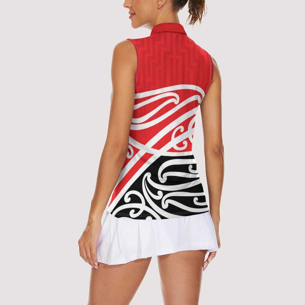 All Red New Zealand Kowhai Ngutukak Women Sleeveless Polo Shirt - Polynesian Pride