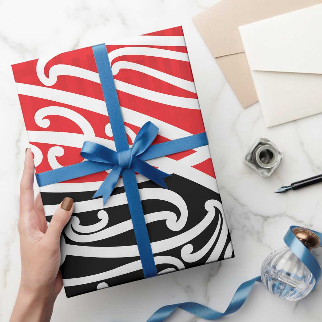 All Red New Zealand Kowhai Ngutukak Wrapping Paper - Polynesian Pride