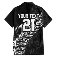 New Zealand Lawn Bowls Custom Family Matching Summer Maxi Dress and Hawaiian Shirt Black Maori Warrior Tribal Silver Fern - Polynesian Pride