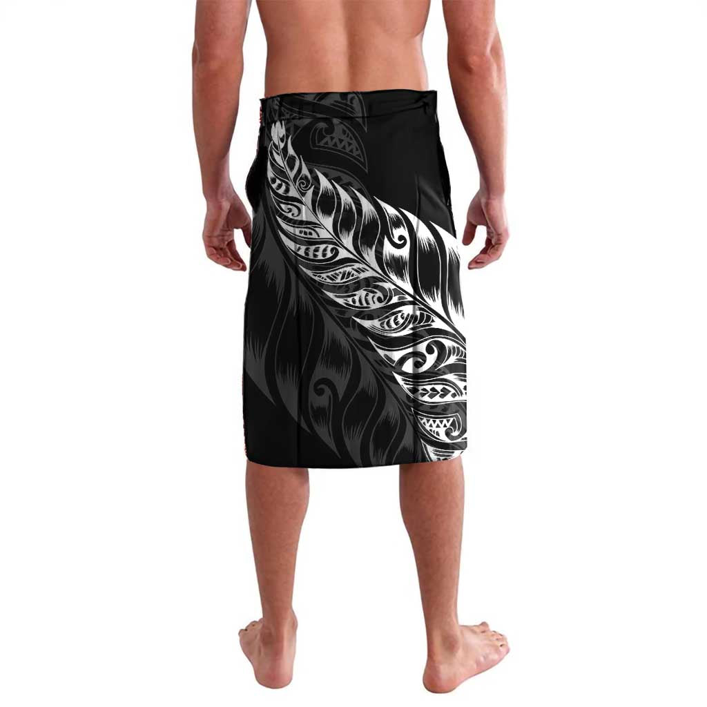 New Zealand Lawn Bowls Custom Lavalava Black Maori Warrior Tribal Silver Fern - Polynesian Pride