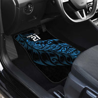 New Zealand Lawn Bowls Custom Car Mats Blue Maori Warrior Tribal Silver Fern - Polynesian Pride