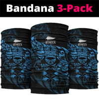 New Zealand Lawn Bowls Neck Gaiter Blue Maori Warrior Tribal Silver Fern - Polynesian Pride