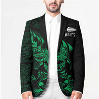 New Zealand Lawn Bowls Custom Blazer Green Maori Warrior Tribal Silver Fern - Polynesian Pride