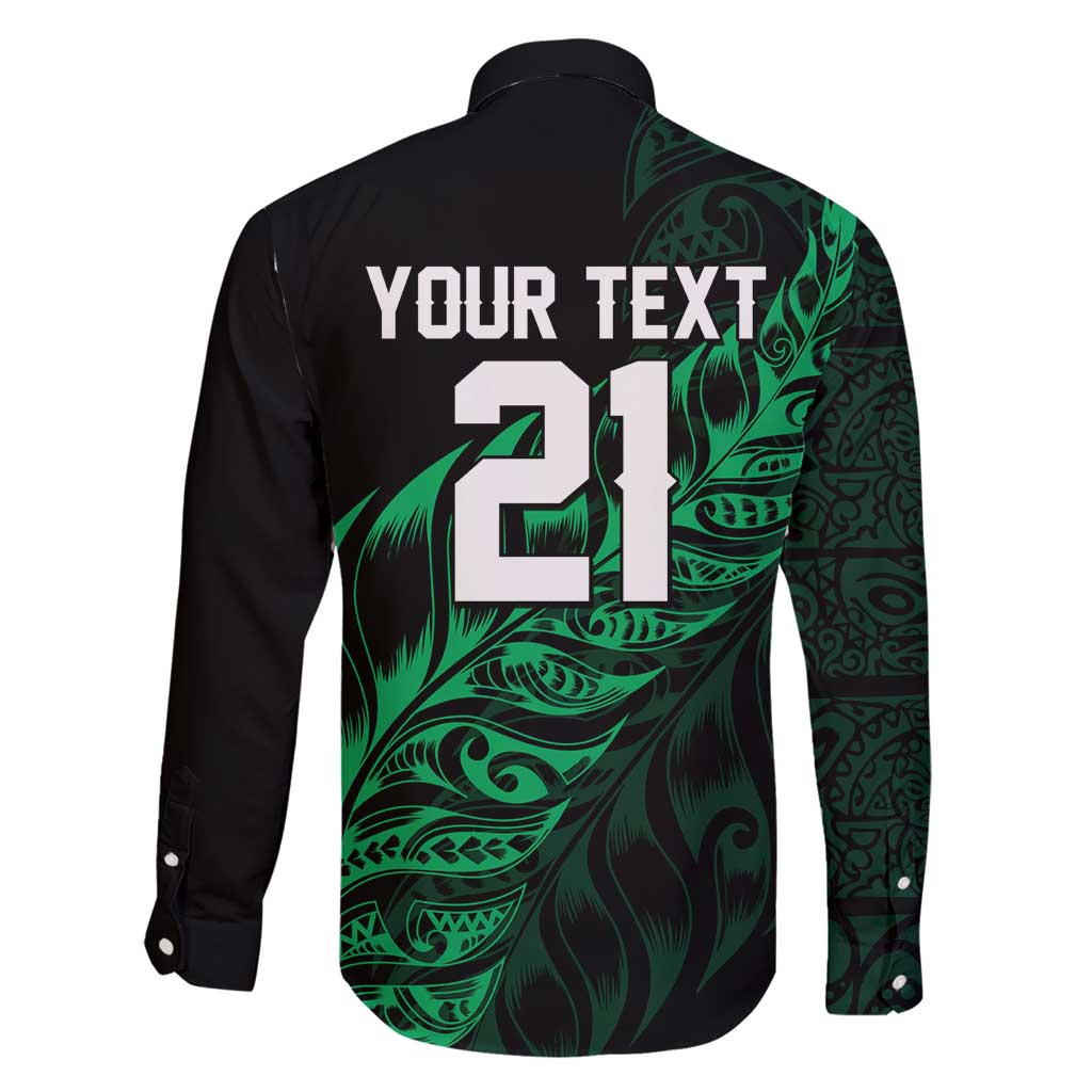 New Zealand Lawn Bowls Custom Family Matching Short Sleeve Bodycon Dress and Hawaiian Shirt Green Maori Warrior Tribal Silver Fern - Polynesian Pride