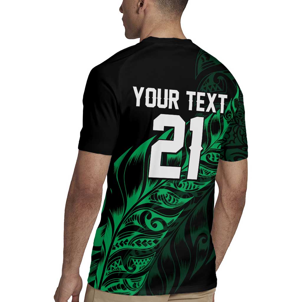 New Zealand Lawn Bowls Custom Rugby Jersey Green Maori Warrior Tribal Silver Fern - Polynesian Pride