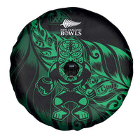 New Zealand Lawn Bowls Spare Tire Cover Green Maori Warrior Tribal Silver Fern - Polynesian Pride