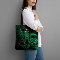 New Zealand Lawn Bowls Tote Bag Green Maori Warrior Tribal Silver Fern - Polynesian Pride