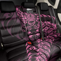 New Zealand Lawn Bowls Back Car Seat Cover Pink Maori Warrior Tribal Silver Fern - Polynesian Pride