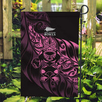 New Zealand Lawn Bowls Garden Flag Pink Maori Warrior Tribal Silver Fern - Polynesian Pride