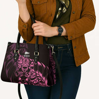 New Zealand Lawn Bowls Leather Bag Pink Maori Warrior Tribal Silver Fern - Polynesian Pride