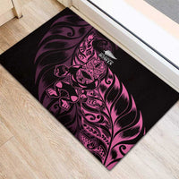 New Zealand Lawn Bowls Rubber Doormat Pink Maori Warrior Tribal Silver Fern - Polynesian Pride