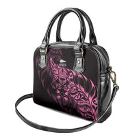 New Zealand Lawn Bowls Shoulder Handbag Pink Maori Warrior Tribal Silver Fern - Polynesian Pride