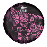 New Zealand Lawn Bowls Spare Tire Cover Pink Maori Warrior Tribal Silver Fern - Polynesian Pride