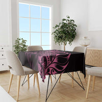 New Zealand Lawn Bowls Tablecloth Pink Maori Warrior Tribal Silver Fern - Polynesian Pride