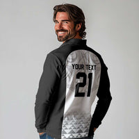 World Football 2026 New Zealand Custom Long Sleeve Polo Shirt All White Fern Maori Tribal - Polynesian Pride