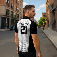 World Football 2026 New Zealand Custom Zipper Polo Shirt All White Fern Maori Tribal - Polynesian Pride