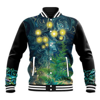 New Zealand Matariki Waipuna-a-rangi Baseball Jacket He Roimata o Rangi LT9 Unisex Black - Polynesian Pride