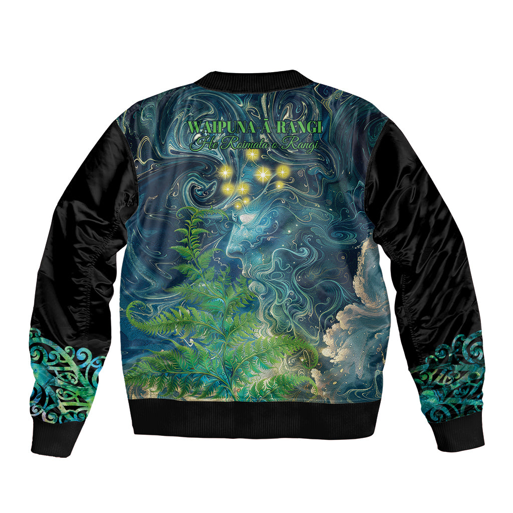 New Zealand Matariki Waipuna-a-rangi Bomber Jacket He Roimata o Rangi LT9 - Polynesian Pride