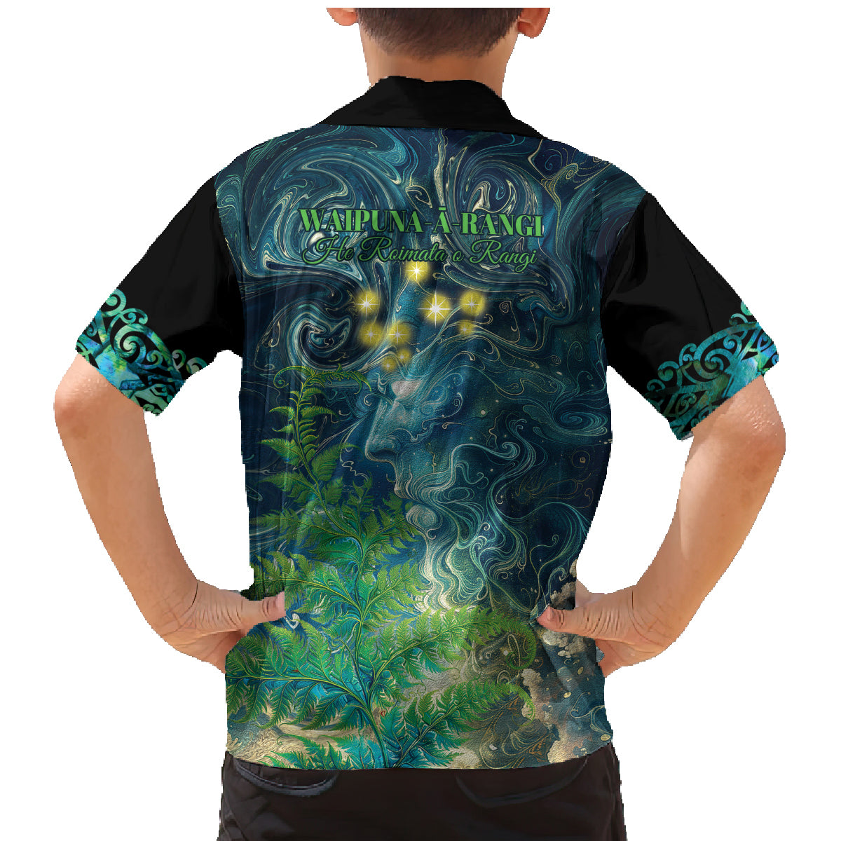 New Zealand Matariki Waipuna-a-rangi Family Matching Mermaid Dress and Hawaiian Shirt He Roimata o Rangi LT9 - Polynesian Pride