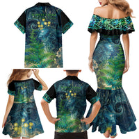 New Zealand Matariki Waipuna-a-rangi Family Matching Mermaid Dress and Hawaiian Shirt He Roimata o Rangi LT9 - Polynesian Pride