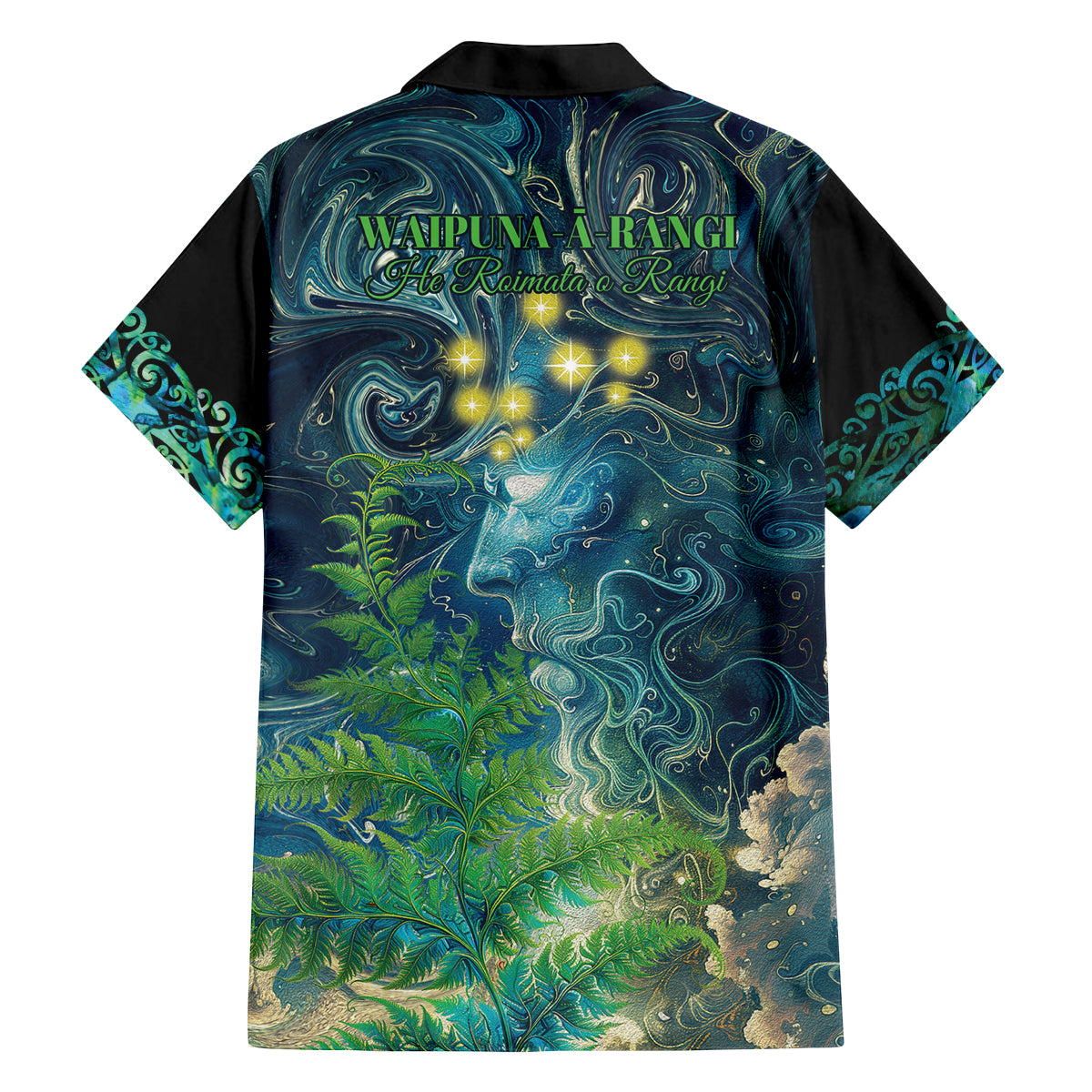 New Zealand Matariki Waipuna-a-rangi Family Matching Off Shoulder Maxi Dress and Hawaiian Shirt He Roimata o Rangi LT9 - Polynesian Pride