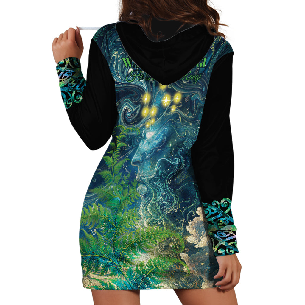 New Zealand Matariki Waipuna-a-rangi Hoodie Dress He Roimata o Rangi LT9 - Polynesian Pride