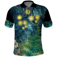 New Zealand Matariki Waipuna-a-rangi Polo Shirt He Roimata o Rangi LT9 Black - Polynesian Pride