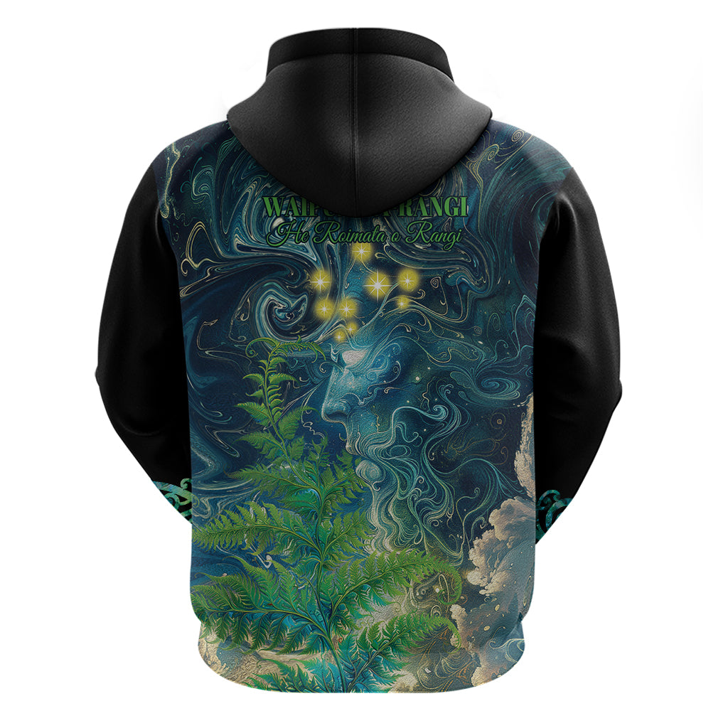 New Zealand Matariki Waipuna-a-rangi Zip Hoodie He Roimata o Rangi LT9 - Polynesian Pride