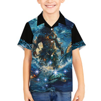New Zealand Matariki Waita Family Matching Long Sleeve Bodycon Dress and Hawaiian Shirt The Way Of The Water LT9 Son's Shirt Black - Polynesian Pride
