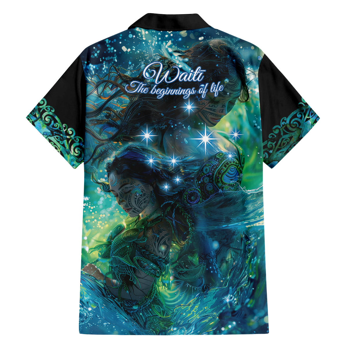 New Zealand Matariki Waiti Family Matching Off Shoulder Maxi Dress and Hawaiian Shirt The Beginnings Of Life LT9 - Polynesian Pride