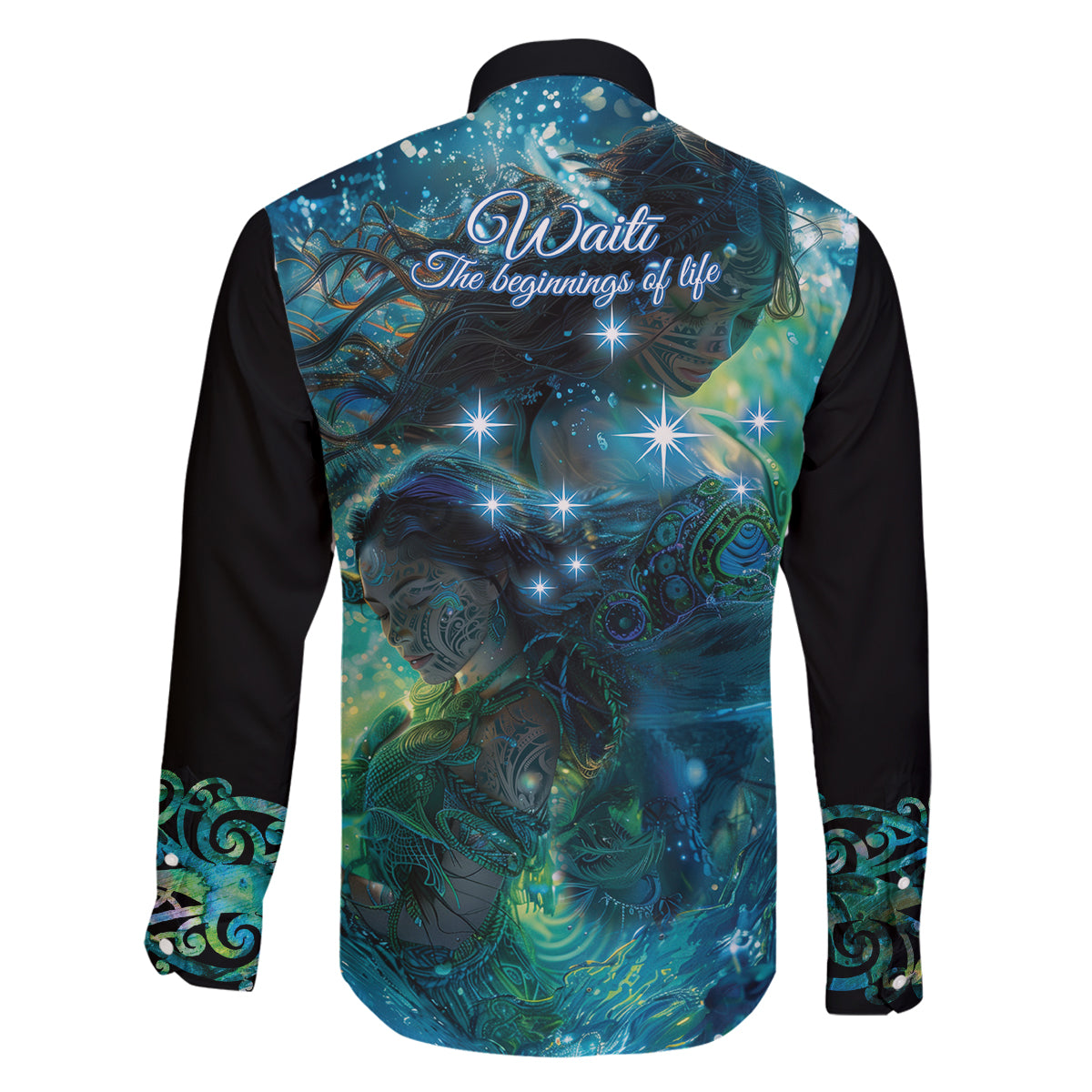 New Zealand Matariki Waiti Family Matching Summer Maxi Dress and Hawaiian Shirt The Beginnings Of Life LT9 - Polynesian Pride