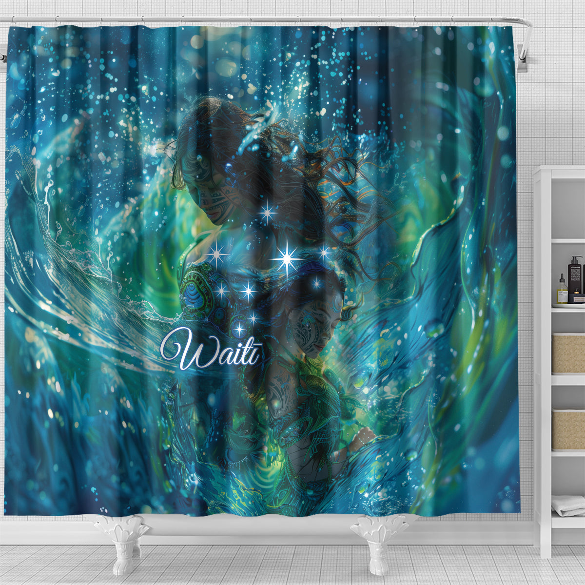 New Zealand Matariki Waiti Shower Curtain The Beginnings Of Life