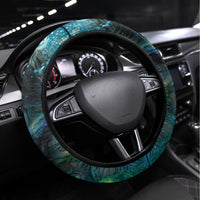 New Zealand Matariki Waiti Steering Wheel Cover The Beginnings Of Life LT9 Universal Fit Black - Polynesian Pride