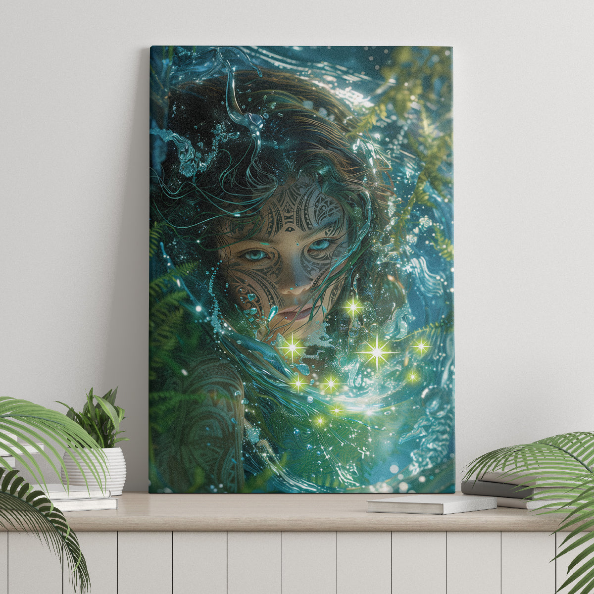 New Zealand Matariki Waiti Canvas Wall Art Waimāori and The Origin Of Life
