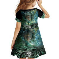 New Zealand Matariki Waiti Family Matching Long Sleeve Bodycon Dress and Hawaiian Shirt Waimori and The Origin Of Life LT9 - Polynesian Pride