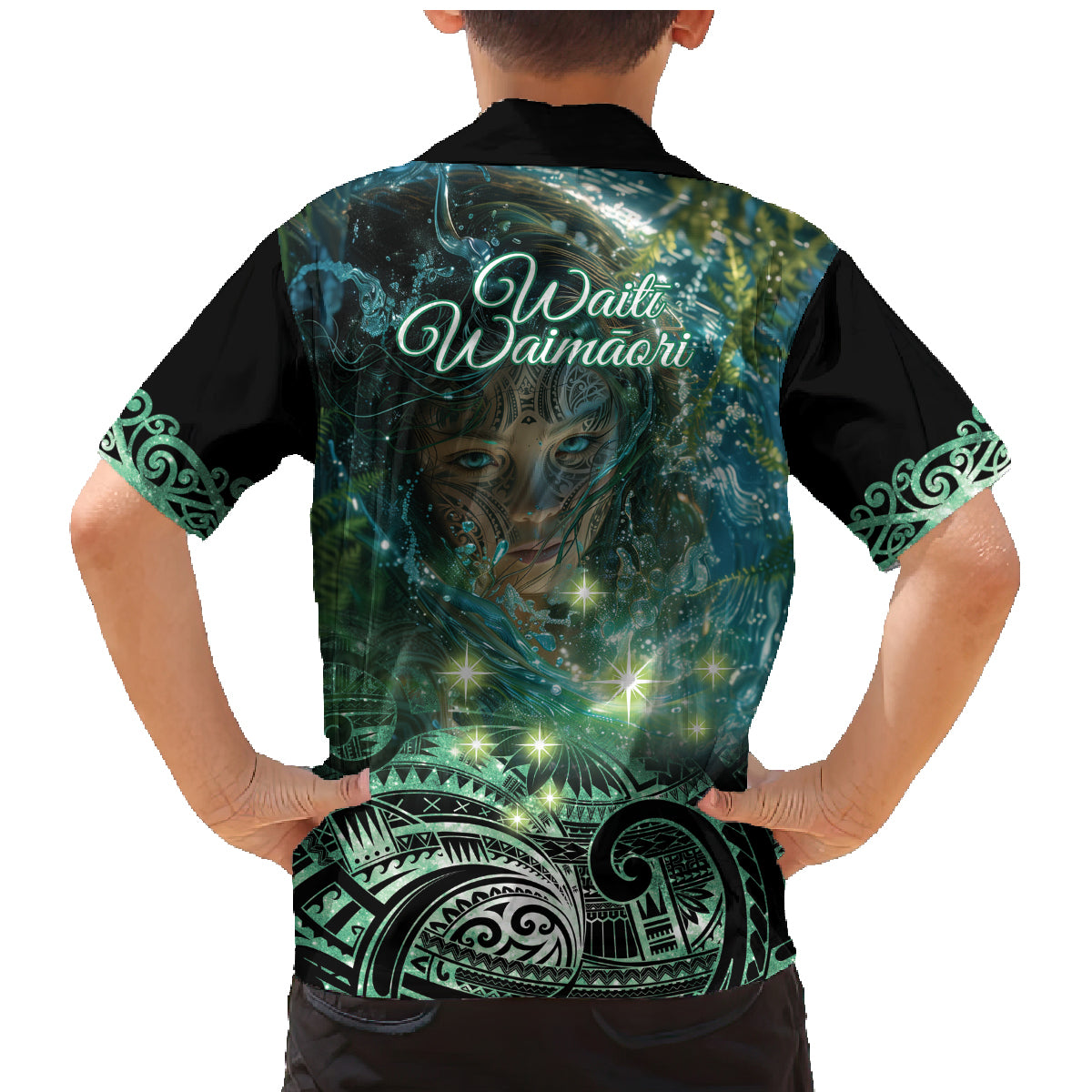 New Zealand Matariki Waiti Family Matching Mermaid Dress and Hawaiian Shirt Waimori and The Origin Of Life LT9 - Polynesian Pride