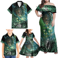 New Zealand Matariki Waiti Family Matching Off Shoulder Maxi Dress and Hawaiian Shirt Waimori and The Origin Of Life LT9 - Polynesian Pride